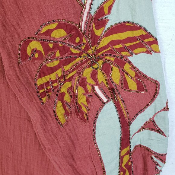 Soft Surroundings Terracotta Floral Long Sleeve Dress - Picture 8 of 16